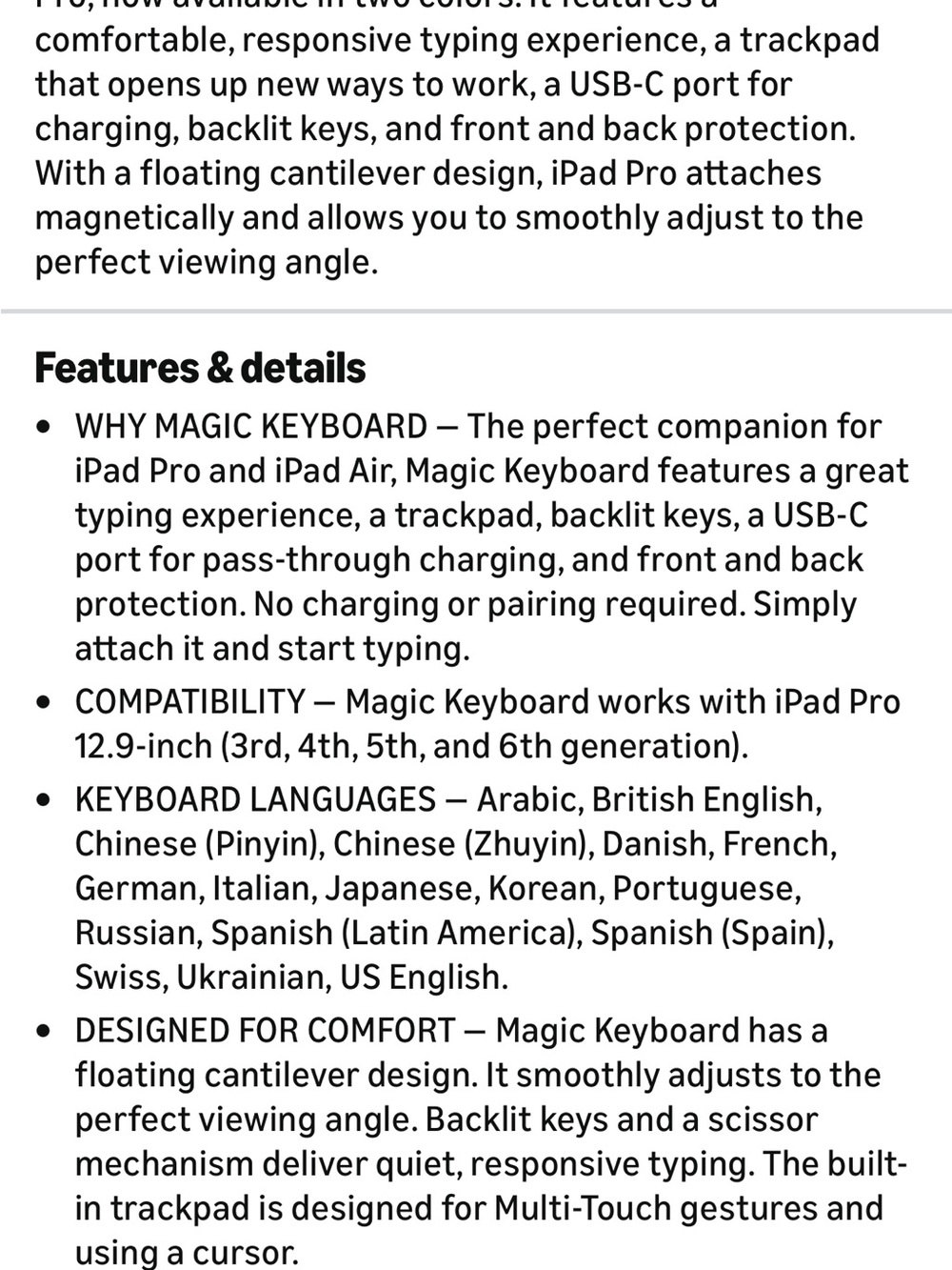 Apple Magic Keyboard Case, 12.9 inch with Trackpad - Picture 10 of 12
